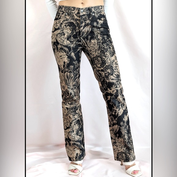 FERRE JEANS | Italian Made Y2K Vintage Floral Jeans - Picture 1 of 14